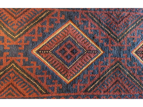 60 x 260 cm Afghan Mushwani Tribal Red Rug - Rugoutlet