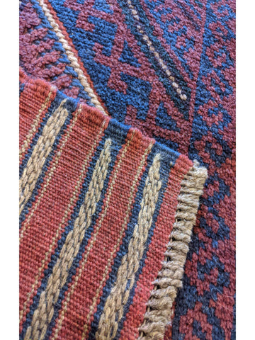 60 x 260 cm Afghan Mushwani Tribal Red Rug - Rugoutlet