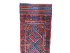 60 x 286 cm Afghan Mushwani Tribal Red Rug - Rugoutlet