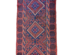 60 x 286 cm Afghan Mushwani Tribal Red Rug - Rugoutlet