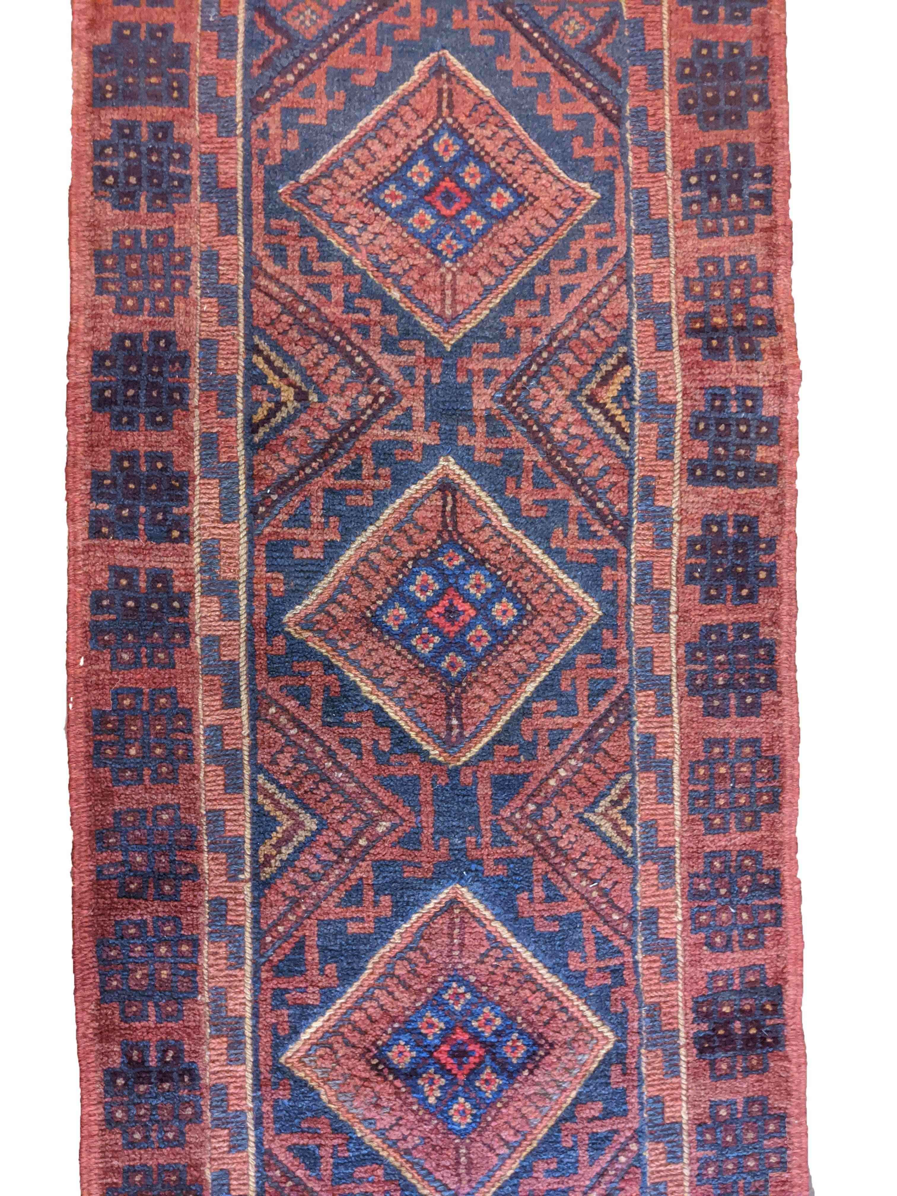 60 x 286 cm Afghan Mushwani Tribal Red Rug - Rugoutlet