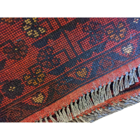 60 x 42 cm Afghan Khan Tribal Red Small Rug - Rugmaster