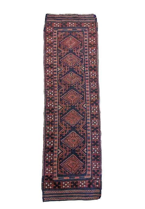 63 x 251 cm Afghan Mushwani Tribal Red Rug - Rugoutlet
