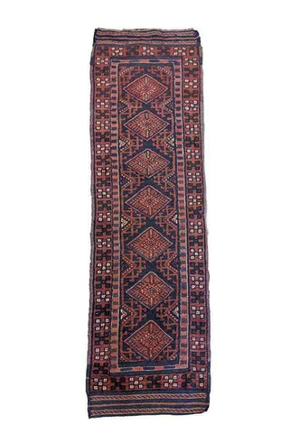 63 x 251 cm Afghan Mushwani Tribal Red Rug - Rugoutlet