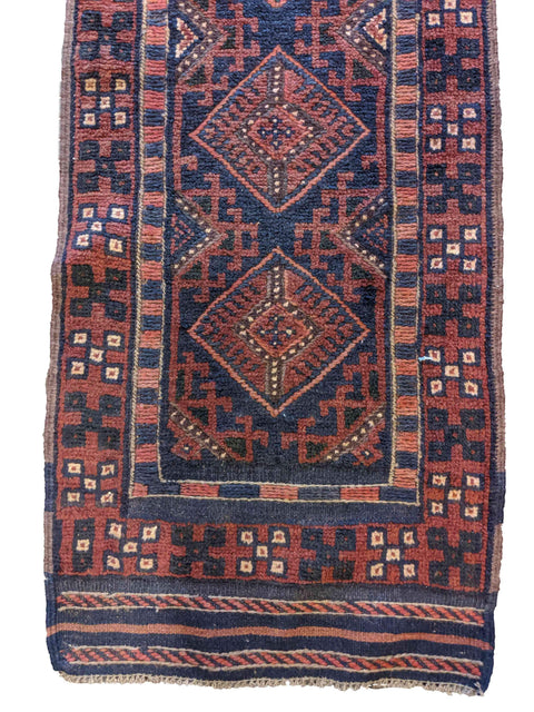 63 x 251 cm Afghan Mushwani Tribal Red Rug - Rugoutlet
