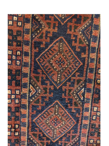 63 x 251 cm Afghan Mushwani Tribal Red Rug - Rugoutlet