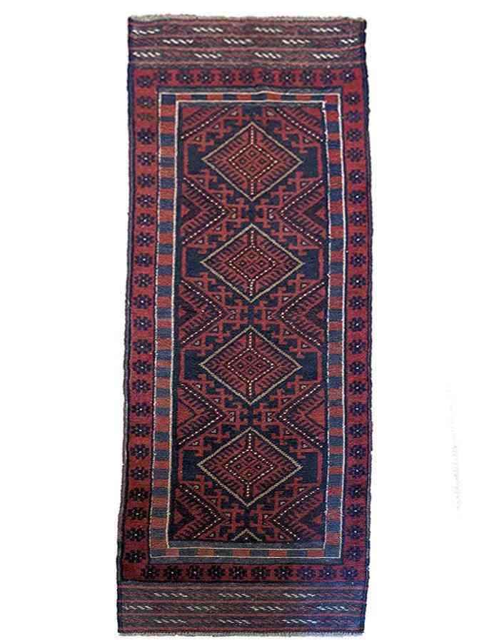 63 x 254 cm Afghan Mushwani Tribal Orange Rug - Rugoutlet