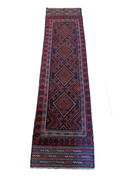 63 x 254 cm Afghan Mushwani Tribal Orange Rug - Rugoutlet