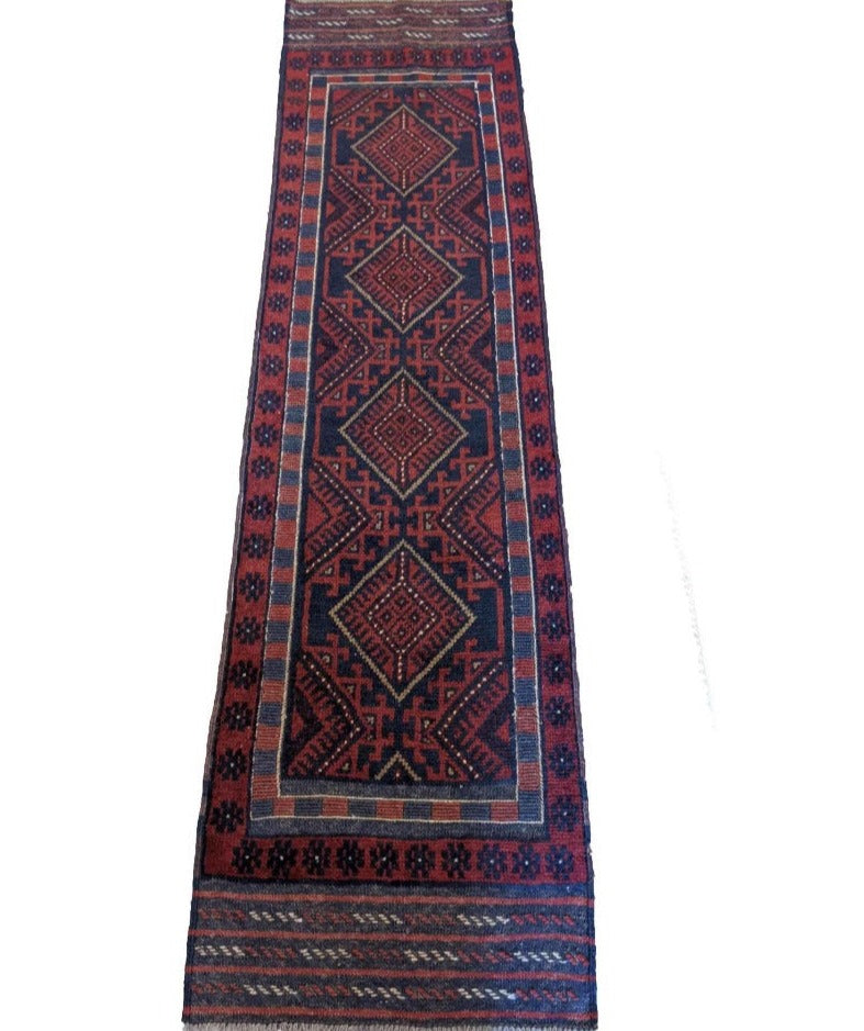 63 x 254 cm Afghan Mushwani Tribal Orange Rug - Rugoutlet