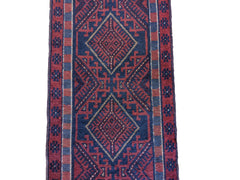 63 x 254 cm Afghan Mushwani Tribal Orange Rug - Rugoutlet