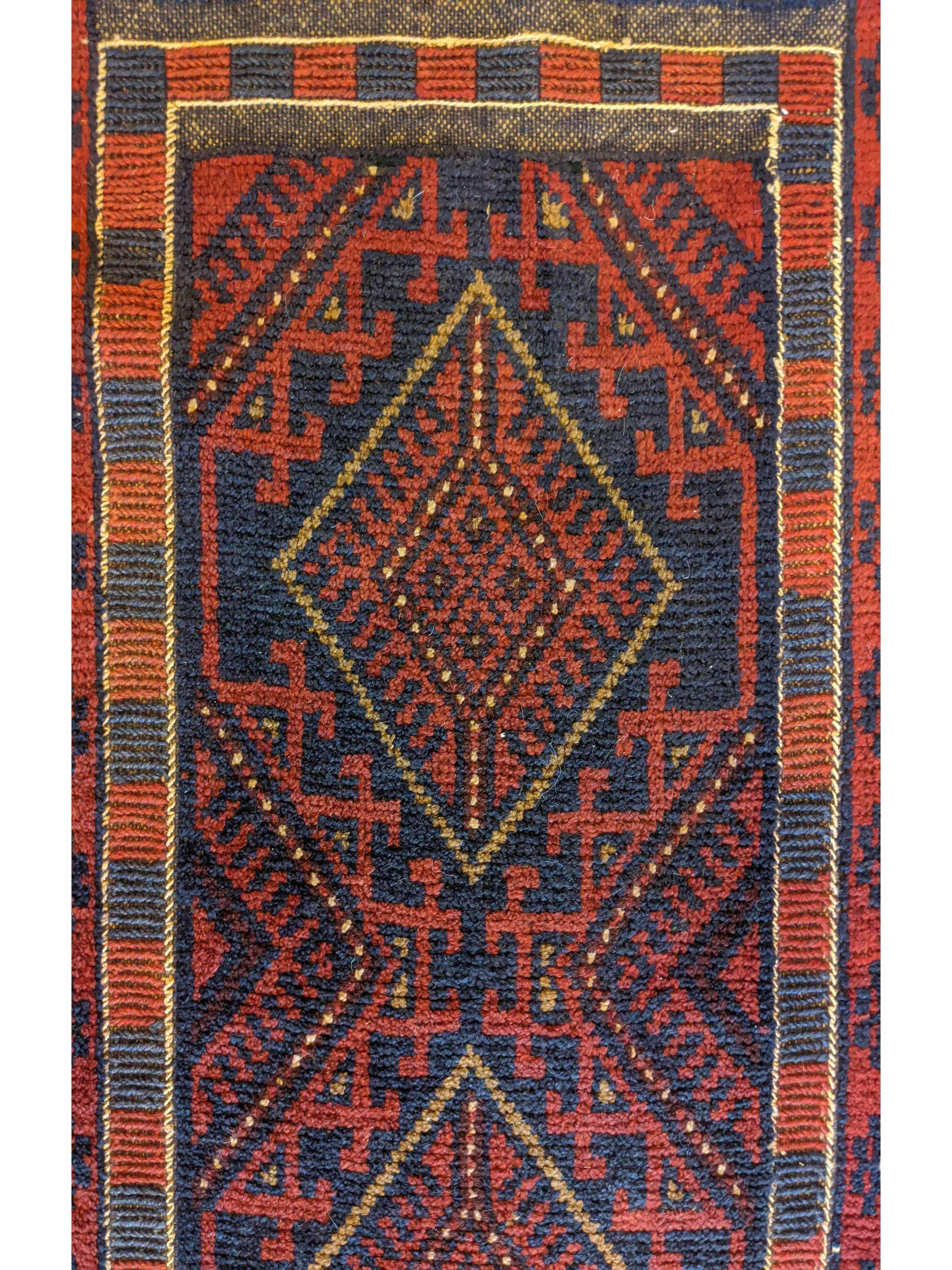 63 x 254 cm Afghan Mushwani Tribal Orange Rug - Rugoutlet