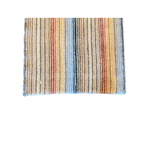 63 x 60 cm Modern White & Multicolor Small Rug - Rugmaster