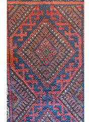 64 x 250 cm Afghan Mashwani Tribal Red Rug - Rugmaster