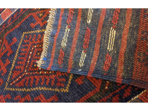 64 x 254 cm Afghan Mushwani Tribal Red Rug - Rugoutlet