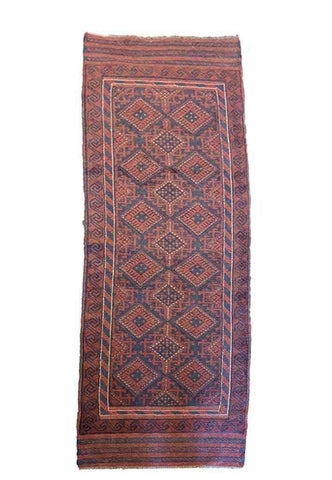 66 x 245 cm Afghan Mushwani Tribal Orange Rug - Rugoutlet