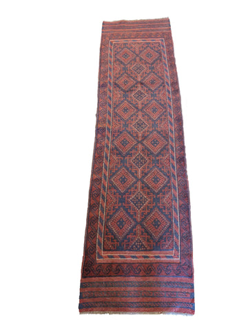 66 x 245 cm Afghan Mushwani Tribal Orange Rug - Rugoutlet