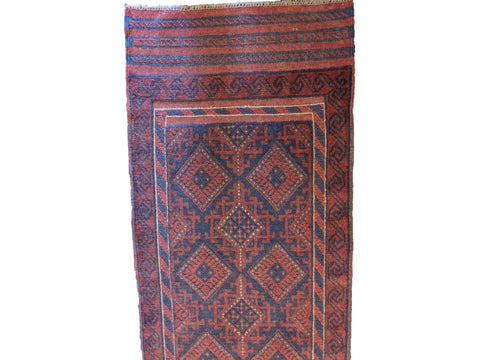 66 x 245 cm Afghan Mushwani Tribal Orange Rug - Rugoutlet