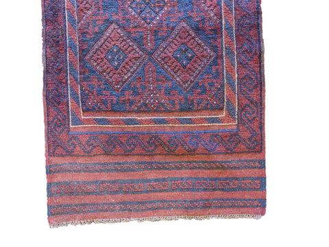 66 x 245 cm Afghan Mushwani Tribal Orange Rug - Rugoutlet