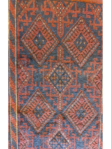 66 x 245 cm Afghan Mushwani Tribal Orange Rug - Rugoutlet