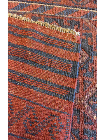 66 x 245 cm Afghan Mushwani Tribal Orange Rug - Rugoutlet