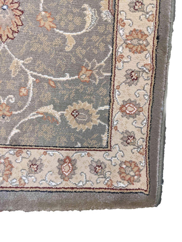 67 x 240 cm kashan powerloom Traditional Green Rug - Rugoutlet