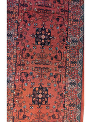 67 x 275 cm Khan mohammadi powerloom Traditional Red Rug - Rugmaster