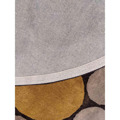 67 x 67 cm handtufted Round Black Black Small Rug - Rugmaster