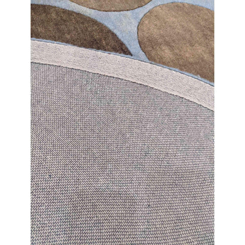 134 x 134 cm Handtufted Round Baby Blue Rug - Rugoutlet