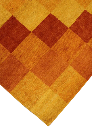 201 x 143 cm Gabbeh Tribal Wool Rug Hand-Knotted Yellow Colour - Rugoutlet