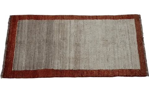 190x106 cm Persian Qashqai Wool Rug Handmade Beige - Rugoutlet