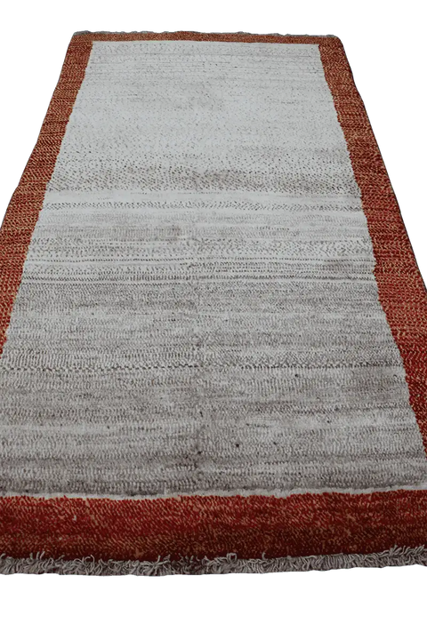 190x106 cm Persian Qashqai Wool Rug Handmade Beige - Rugoutlet