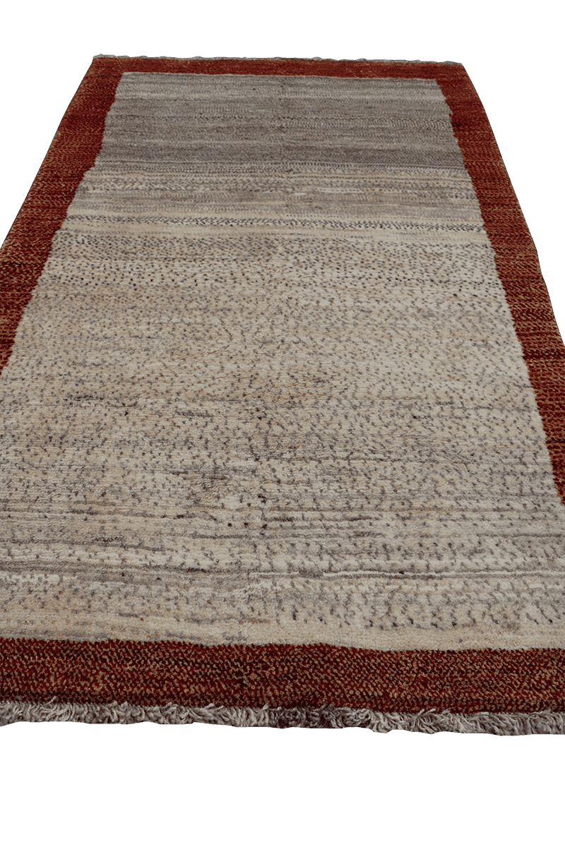 190x106 cm Persian Qashqai Wool Rug Handmade Beige - Rugoutlet