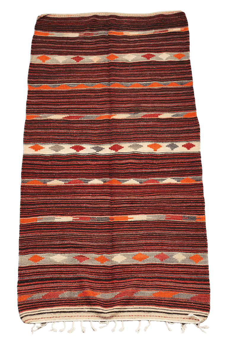 290x144 cm Lori Kilim Wool Rugs Handmade Maroon - Rugoutlet