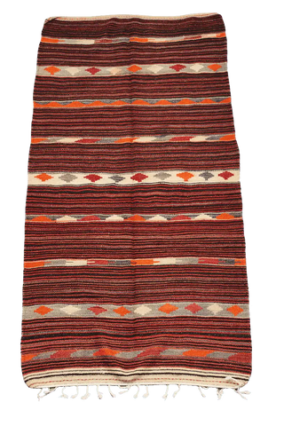 290x144 cm Lori Kilim Wool Rugs Handmade Maroon - Rugoutlet