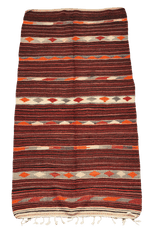 290x144 cm Lori Kilim Wool Rugs Handmade Maroon - Rugoutlet