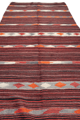 290x144 cm Lori Kilim Wool Rugs Handmade Maroon - Rugoutlet