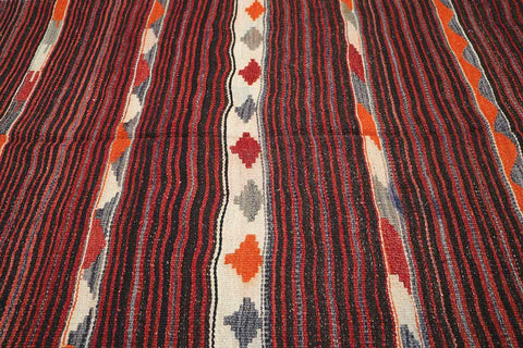 290x144 cm Lori Kilim Wool Rugs Handmade Maroon - Rugoutlet