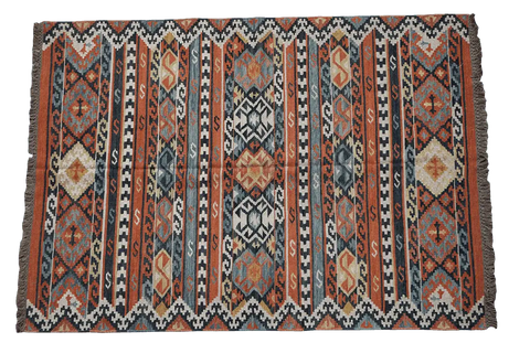 245x172 cm Shiraz Kilim Tribal Wool Rugs Hand Knotted Multi-Coloured - Rugoutlet