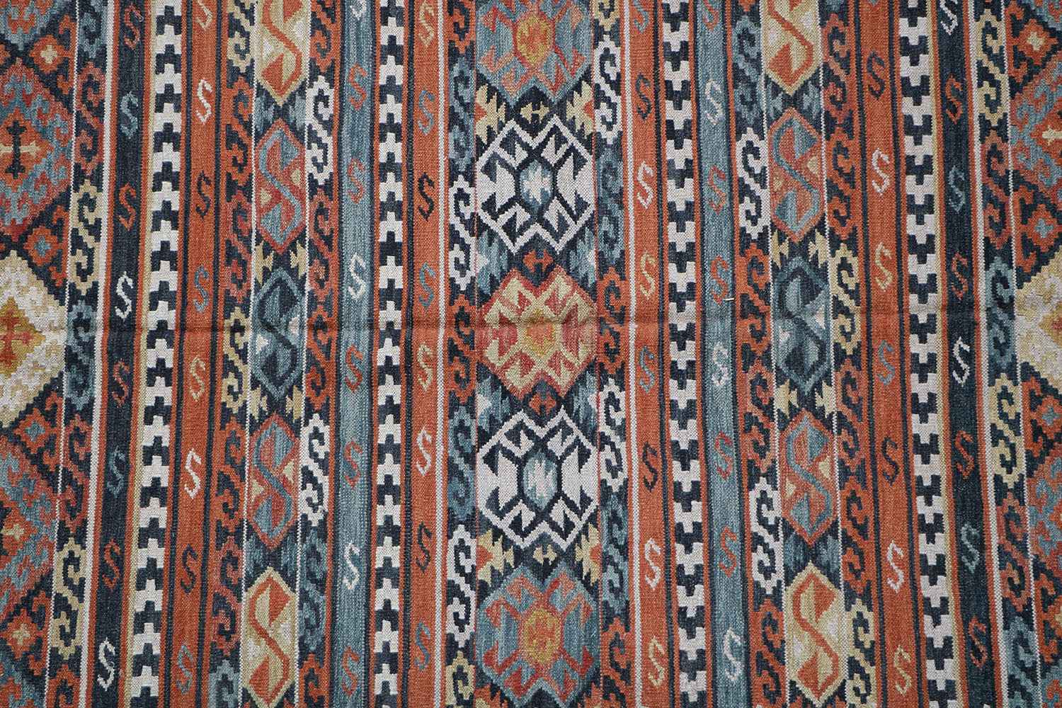 245x172 cm Shiraz Kilim Tribal Wool Rugs Hand Knotted Multi-Coloured - Rugoutlet