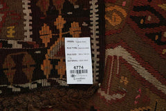 360x144cm Antique Turkish wool handmade Kilim Brown