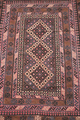 300x194 cm Afghan Kilim Wool Rug Handmade Brown - Rugoutlet