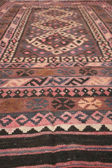 300x194 cm Afghan Kilim Wool Rug Handmade Brown - Rugoutlet