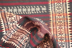 295x100 cm Baluch Kilim Sumak Tribal Wool Rugs Hand Knotted Maroon - Rugoutlet