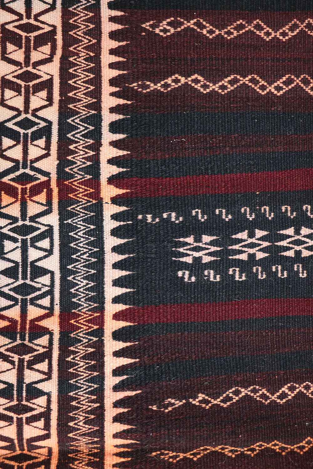 295x100 cm Baluch Kilim Sumak Tribal Wool Rugs Hand Knotted Maroon - Rugoutlet