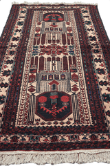 179x106cm Afghan Sumak (Soumak) brown handmade rug