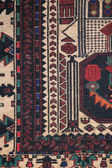 179x106cm Afghan Sumak (Soumak) brown handmade rug