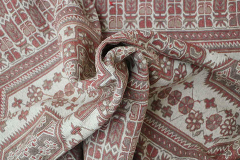 250x150cm Uzbek Sumak (Soumak) Tribal Wool Handmade Brown and Beige rug - Rugoutlet