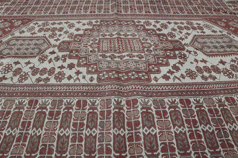 250x150cm Uzbek Sumak (Soumak) Tribal Wool Handmade Brown and Beige rug - Rugoutlet