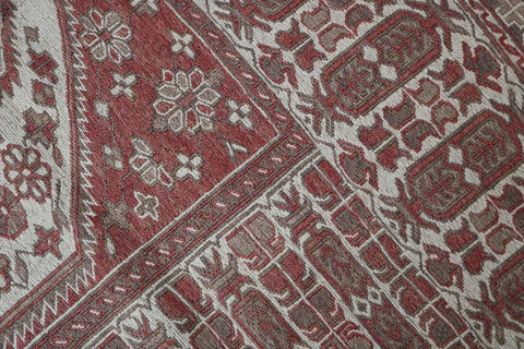 250x150cm Uzbek Sumak (Soumak) Tribal Wool Handmade Brown and Beige rug - Rugoutlet