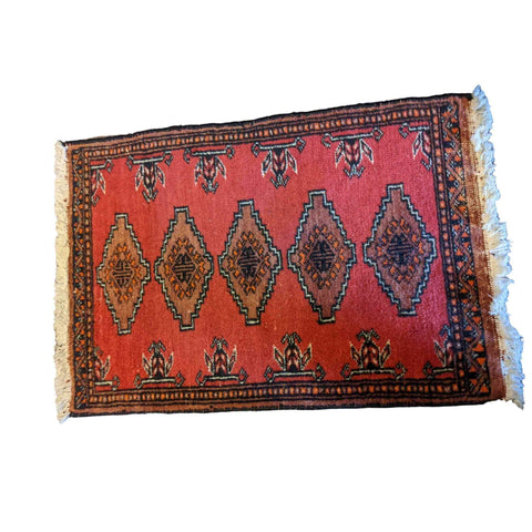 68 x 45 cm Pakistan Bukhara Red Small Rug - Rugoutlet